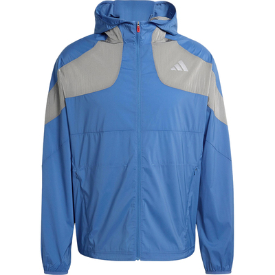 Adidas/阿迪达斯正品2025冬季款男士运动连帽拼接跑步外套KB1492