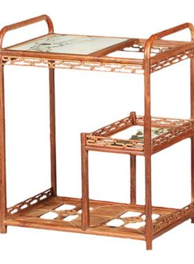 天纵缅甸花梨嵌云石茶水柜白胚