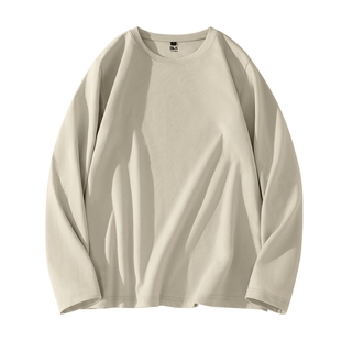 2件装】班尼路S&K纯棉长袖t恤男士春季重磅圆领打底衫磨绒秋衣男A