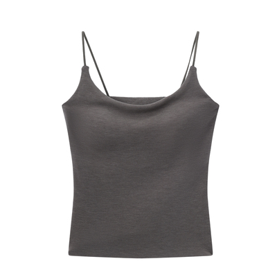 米图软糯磨毛带胸垫显瘦吊带背心