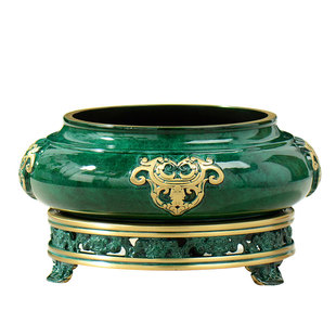 三足铜底座曼扎盘底托供果盘茶壶米缸文昌塔香炉貔貅底座桌面摆件