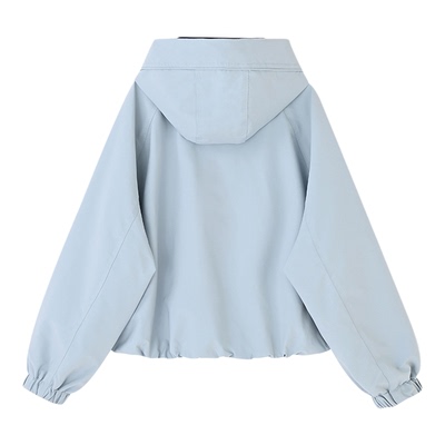 女装撞色连帽横插袋外套-25007