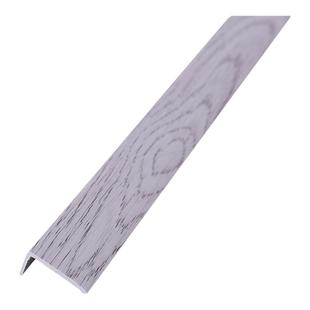 PVC压边条自粘木地板收边条格栅板L形背景装饰条WPC板木纹收口条