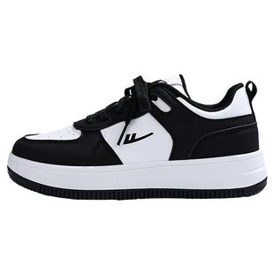 回力黑白熊猫加绒板鞋男女同款2025秋冬新款百搭厚底二棉小白鞋子