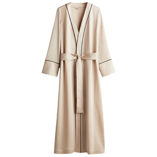 HM女士睡衣春季轻柔舒适缎质睡袍1260334