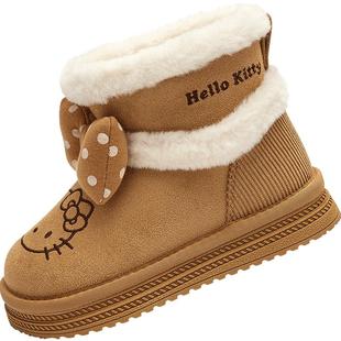 三丽鸥巴拉巴拉童鞋儿童雪地靴女童短靴加厚加绒2025冬季靴子防滑