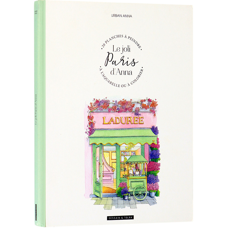 预售法文原版 Le joli Paris d'Anna 安娜的巴黎风情：20幅水彩涂色绘画集 Urban Anna 艺术