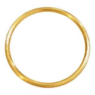 古法沙金拉丝手镯女款时尚轻奢黄金色镯子小众精致设计送女友礼物