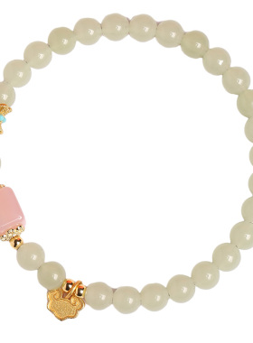 天然玛瑙手串青玉单圈手链女款轻奢小众精致饰品本命年礼物送闺蜜