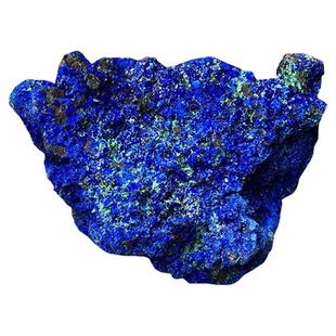 摩洛哥天然蓝铜矿原石标本孔雀石共生矿石颜料科普教学观赏石摆件
