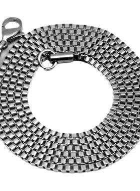 钛钢项链男女款方盒子裸链加长款