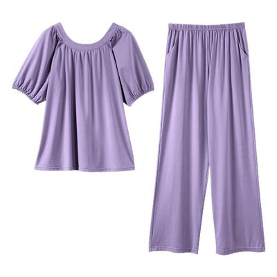 睡衣女士夏季莫代尔短袖家居服