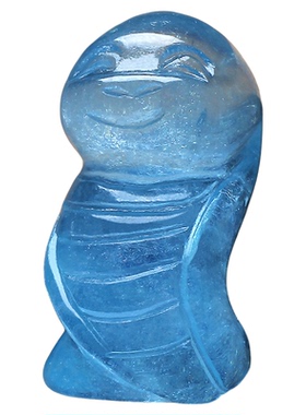 蓝色天然海蓝宝石十二生肖吊坠属相牛虎龙蛇猴马羊猴鸡狗水晶项坠