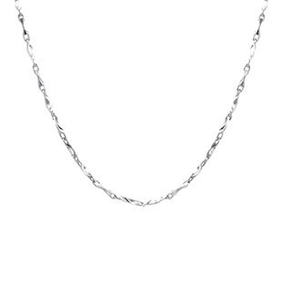 项链女纯银无吊坠S925纯银项链锁骨链短款细裸链颈链简约网红银链