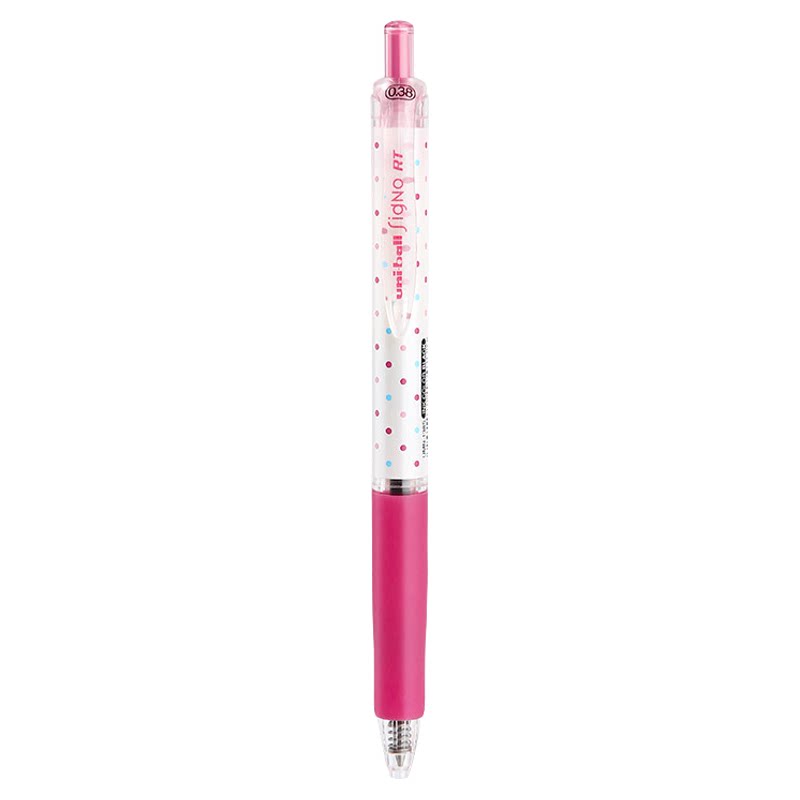 uniball三菱铅笔波点中性笔umn-138专用限定款按动黑色水笔0.38mm