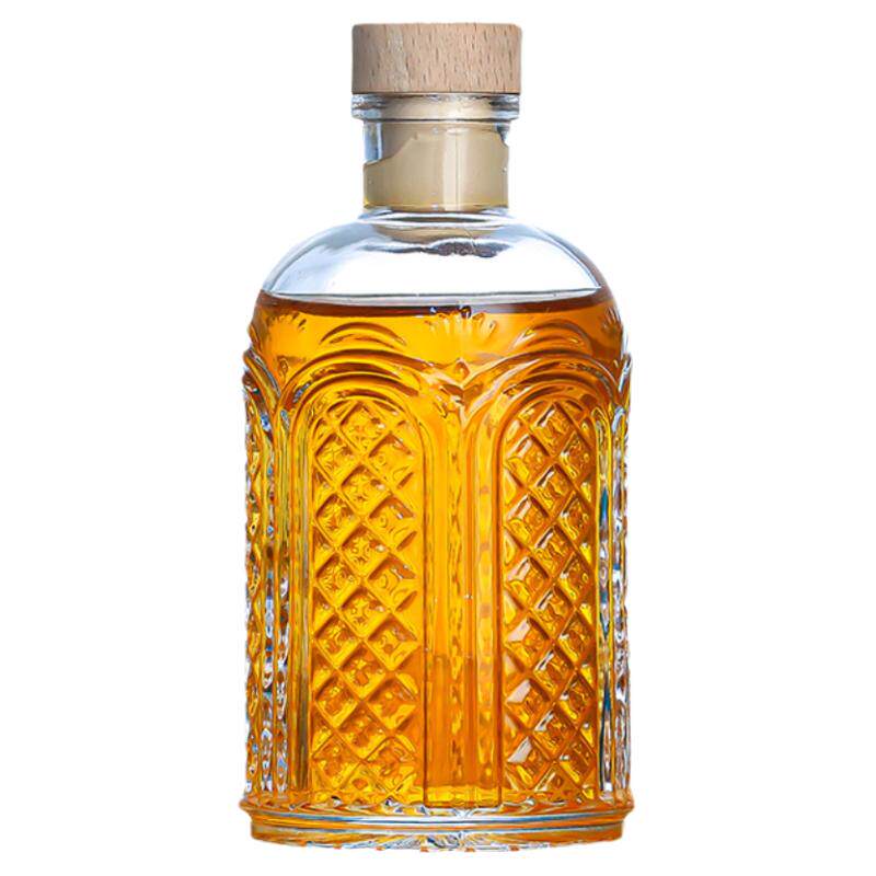 北欧风小酒瓶空瓶100ml威士忌白兰地木盖高端定制高颜值封装瓶