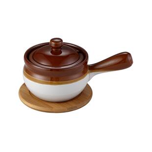 多美然 厨房带把手陶瓷盐罐猪油罐耐高温辣椒罐调味罐手柄调料罐