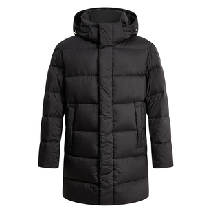 【90白鸭绒】曼加龙冬季中长款时尚连帽男士羽绒服休闲保暖外套