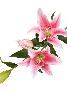 百合花仿真花餐桌客厅绢布高档