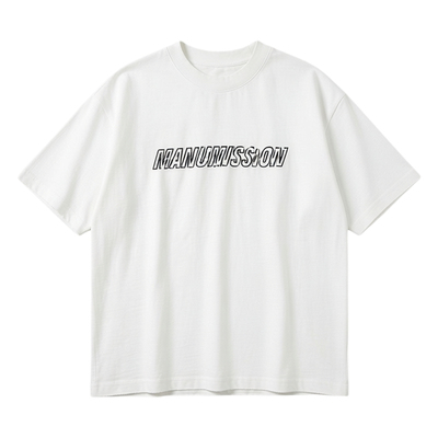 2026春潮牌字母刺绣落肩T恤男