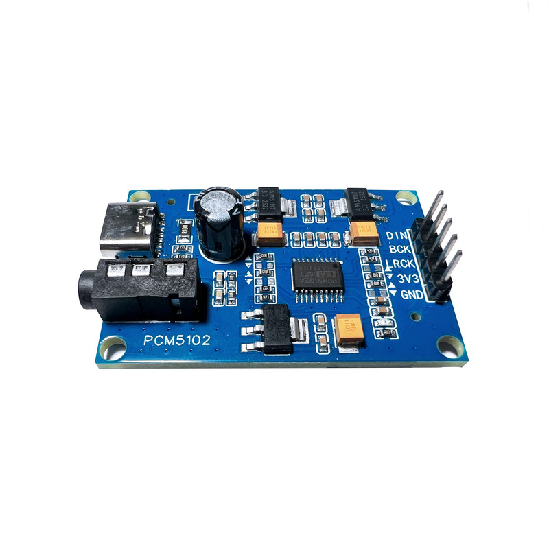 PCM5102A I2S IIS数字音频输入DAC解码板器转AUX模拟输出