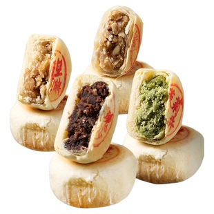 沈大成无糖酥饼多味细沙百果五仁点心小吃食品糕点零食上海老字号