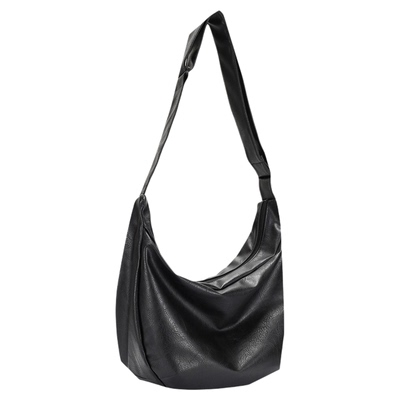 NIN设计师款ins月牙复古托特皮质挎包男女生通勤原宿背包百搭日系