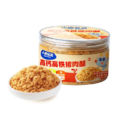 小鹿蓝蓝高钙高铁猪肉松香酥美味