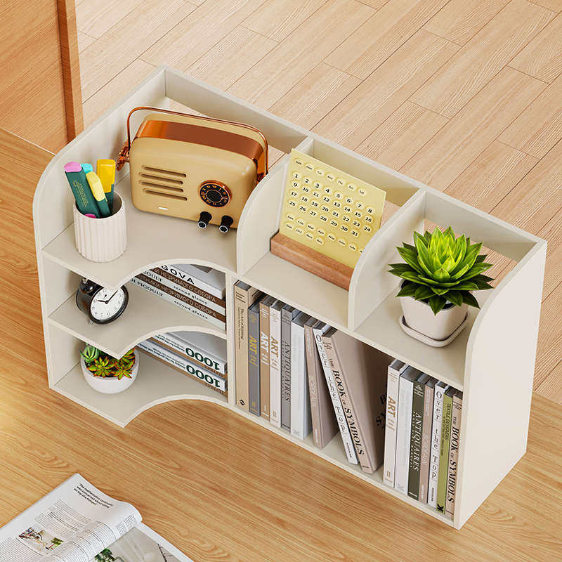 桌面书架多层置物架办公桌上文件收纳柜子工位分层储物箱整理神器