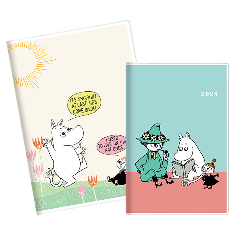 【2025年】sunstar太阳星×MOOMIN姆明周计划月计划手帐日程管理笔记本A5/B6/A6/B7PVC封皮文艺青年学生