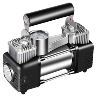 德国车载充气泵双缸小轿车suv越野车便携式12v汽车专用带气压表