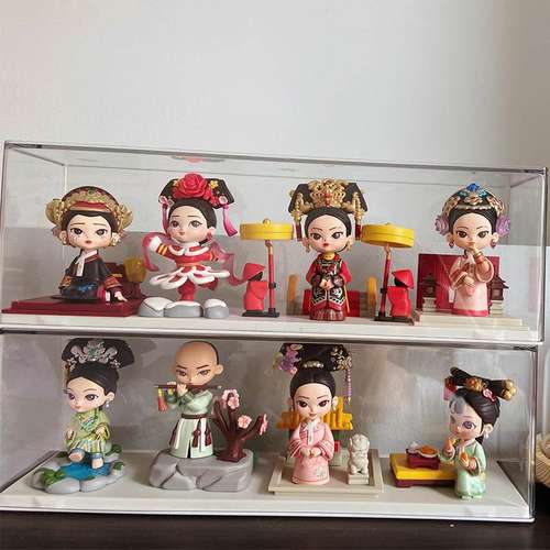 甄嬛传盲盒展示架亚克力手办立牌摆件柜子透明防尘小野玩偶收纳盒