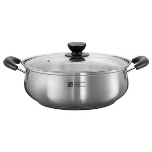 火锅锅家用304不锈钢火锅盆无涂层锅具燃气电磁炉专用汤锅蒸煮锅