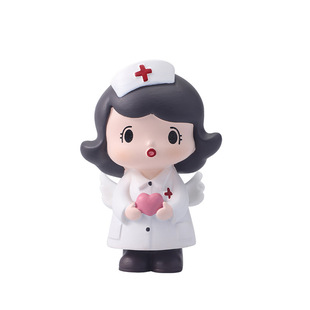 护士节礼物可爱白衣医护人员摆件抗疫英雄逆行天使公仔手办小夜灯