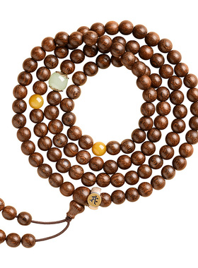 【沉水级】金丝檀木108颗手串