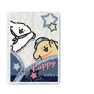 线条小狗ipadpro保护壳ipad第9代卡通iPad10可爱13寸保护套2024新款ipadair5代好看mini6高级74迷你3牛仔