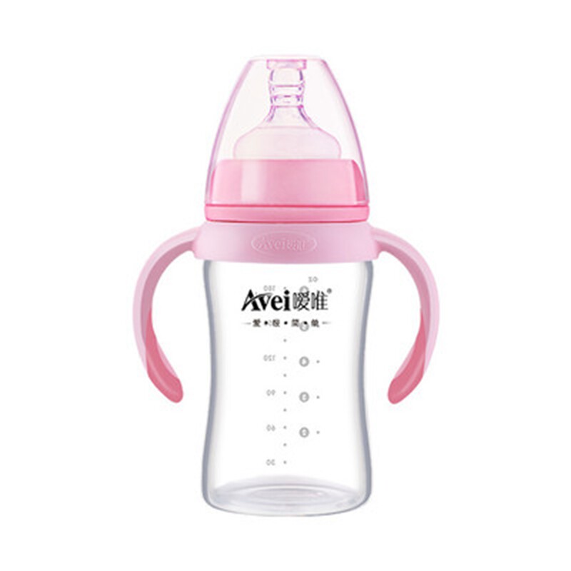 嗳唯新生儿耐摔PPSU宽口奶瓶 带吸管手柄抗摔防胀气奶瓶180ML