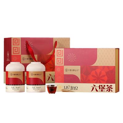 六堡茶黑茶特级槟榔香2012年广西梧州产送礼长辈礼盒装官方旗舰店