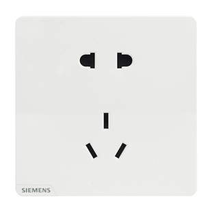 西门子开关插座皓彩雅白系列无边框大面板官方usb快充五孔一开16a