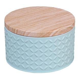 创意圆形马口铁收纳盒密封防潮罐饼干茶叶糖果咖啡桌面带盖储物盒