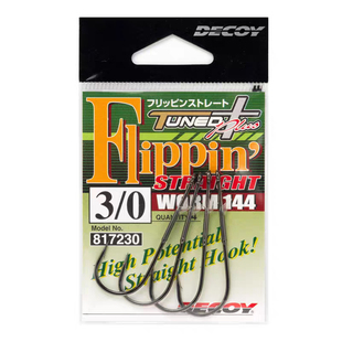 日本进口DECOY胜一WORM144直柄障碍钩Flipping钓组路亚软饵软虫钩
