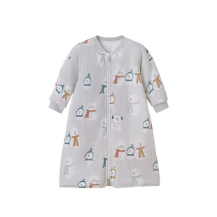 儿童睡衣冬季宝宝睡袍夹棉加厚款纯棉恒温睡袋秋冬男童女孩防踢被