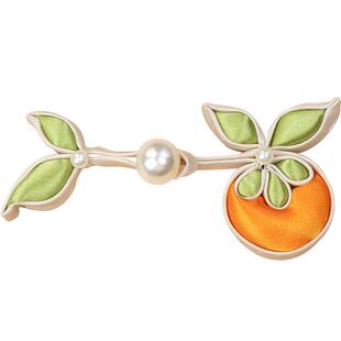 新中式旗袍盘扣扣子柿柿如意花扣复古手工硬条纽扣汉服装饰扣辅料