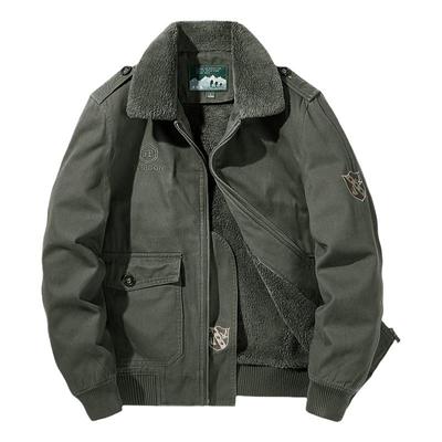 吉普JEEP羊羔绒棉衣短款翻领棉袄