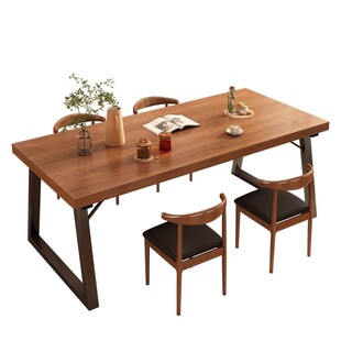 桌子餐饮商用洽谈一桌四椅组合餐桌家用小户型饭桌去客厅化大板桌