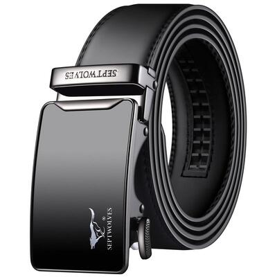 真皮自动扣加长款大码休闲