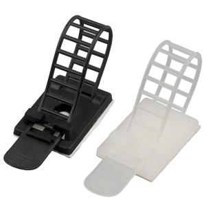 免打孔带胶可调自粘式尼龙扎带固定座电缆电线卡扣束线带绑带塑料