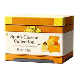 where is spot 小波在哪里 小玻系列翻翻书15册盒装经典收藏版英文原版绘本 Spot's Classic  Collection 精装Eric Hill启蒙读物