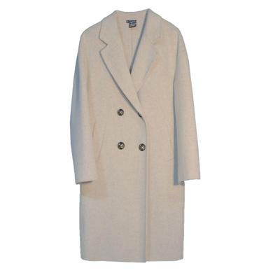 高端双面羊绒女中长款毛呢外套