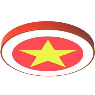 工程定制党旗吸顶灯党建非标办公室五角星党员活动室会议室圆形灯